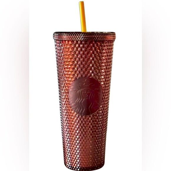 Starbucks Other - Starbucks Arizona State University Maroon Gold Studded Cold Cup Tumbler Straw